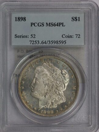 1898 Morgan Dollar MS64 PL PCGS