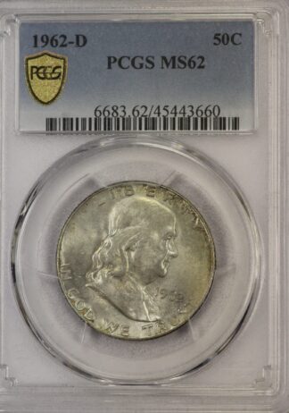 AUCTION-  1962-D Franklin Half Dollar PCGS MS62
