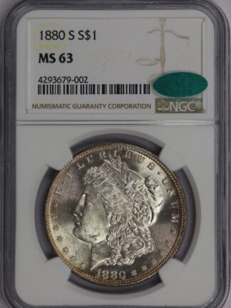 1880 S Morgan Dollar MS63 NGC CAC