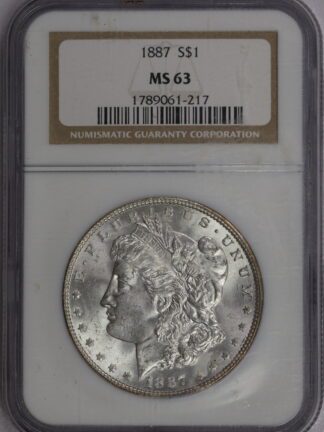 1887 Morgan Dollar NGC MS63