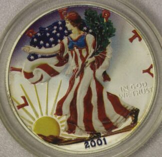 AUCTION-   2001 Colorized American Silver Eagle