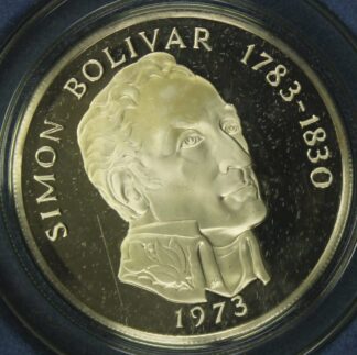 AUCTION-   1973 Panama 20 Balboas Sterling Silver Coin 4.27 Troy Ounces