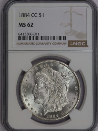 1884-CC Morgan Dollar MS62 NGC