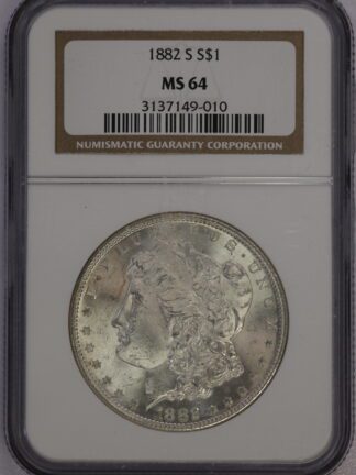 1882 S Morgan Dollar NGC MS64