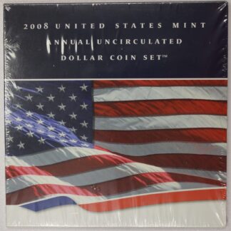 2008 United States Mint Annual Uncirculated Dollar Coin Set Unopened