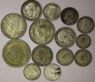1915-1945 Great Britain Silver Coins 2.35 Troy Ounces