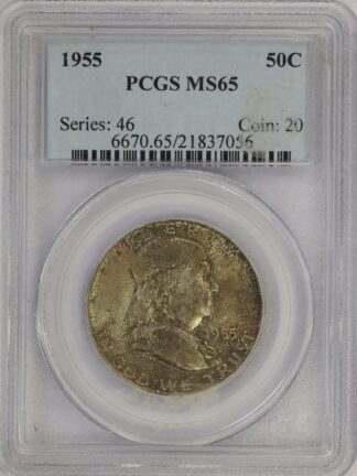 Auction - 1955 Franklin Half Dollar MS65 PCGS