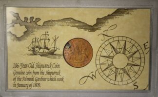 AUCTION-  1808 10 Cash East India Company Admiral Gardner Shipwreck Coin