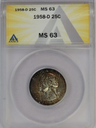 Auction - 1958 D Washington Quarter MS63 ANACS