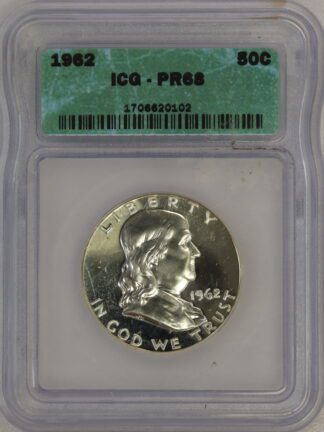Auction - 1962 Franklin Half Dollar PR68 ICG