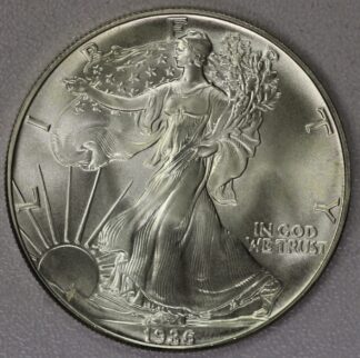 AUCTION-   1986 American Silver Eagle Uncirculated