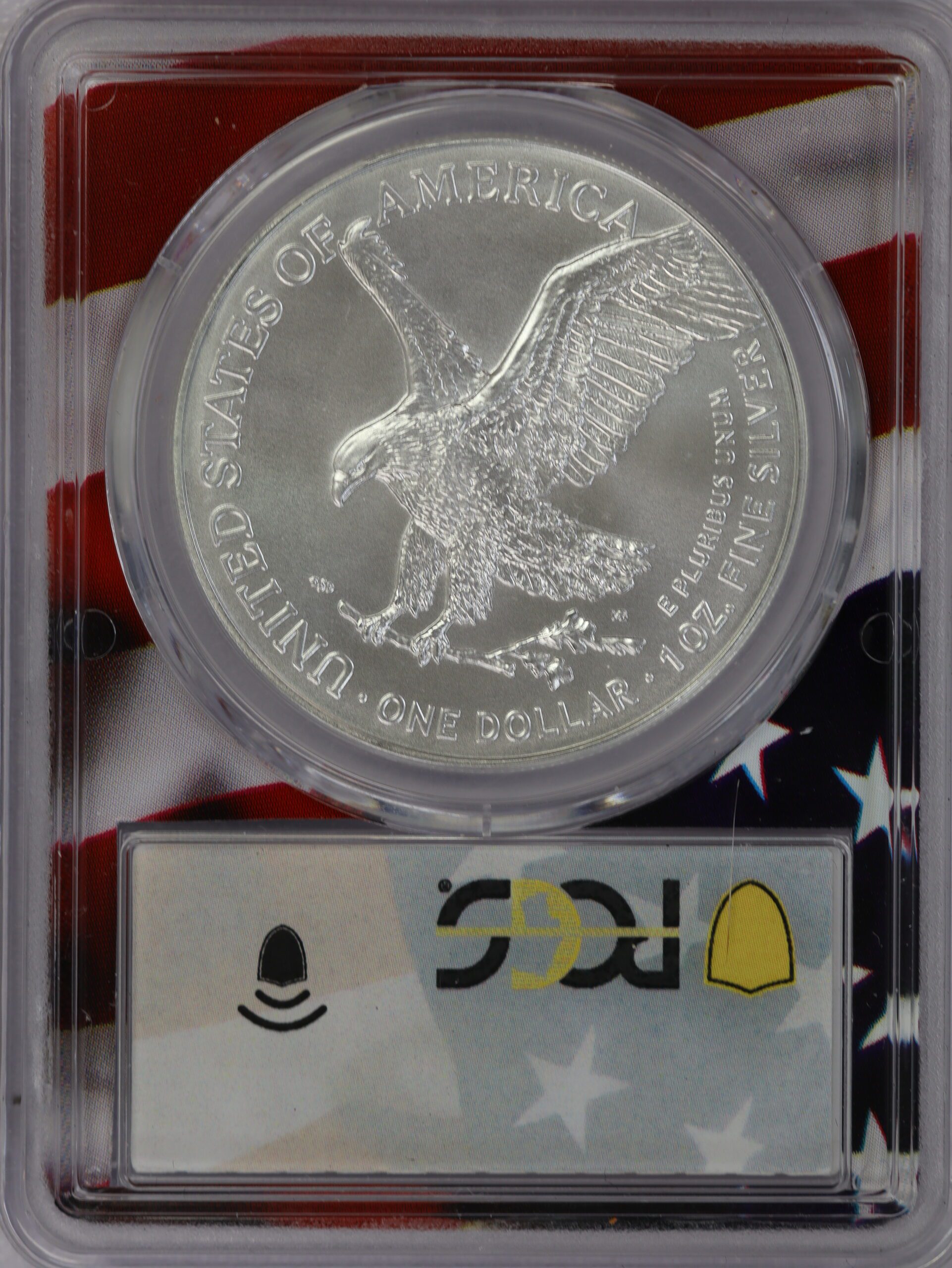 2024 Silver Eagle First Strike Flag Background MS70 PCGS - Image 2
