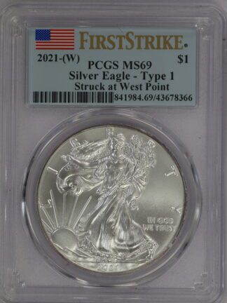 2021 (W) Silver Eagle - Type 1 - First Strike PCGS MS69