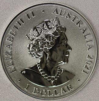 2021 Australia One Dollar Australian Zoo Cheetah One Ounce .999 Silver