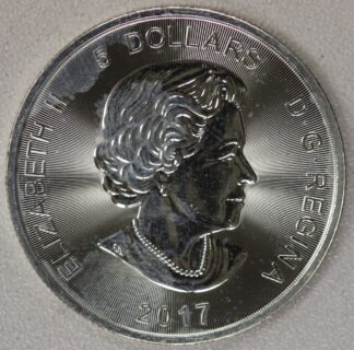 2017 Canada Lynx Cat One Troy Ounce .9999 Silver Milk Spots