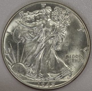 Auction -  1942 Walking Half Dollar UNC