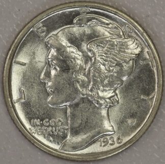 Auction - 1936 Mercury Dime AU