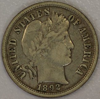 Auction - 1892 Barber Dime Fine