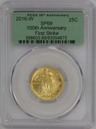 2016 W Gold Standing Quarter Centennial PCGS SP70