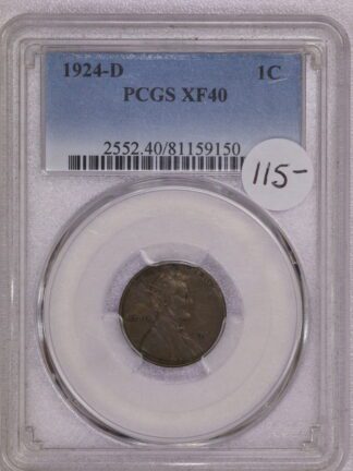1924 D Lincoln Wheat Cent XF40 PCGS