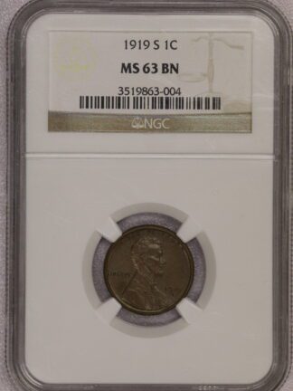 1919 D Lincoln Wheat Cent MS63 BN NGC