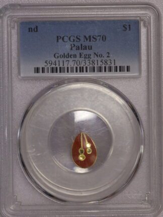 Auction - No Date Palau Golden Egg No 2 MS70 PCGS