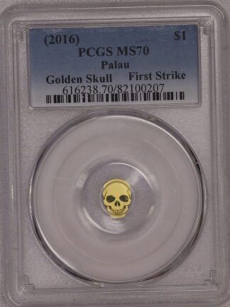 Auction - (2016) Palau Golden Skull MS70 PCGS