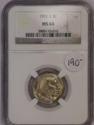 1931 S Buffalo Nickel MS64 NGC