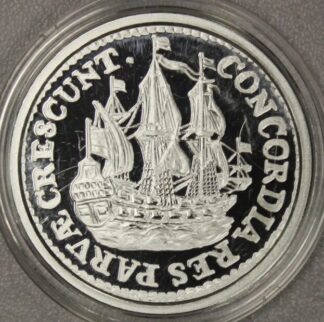 AUCTION-  2021 Netherlands One Ounce .999 Silver Silver Ship Shilling Restrike