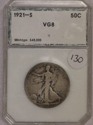 Auction - 1921 S Walking Half Dollar VG8 PCI