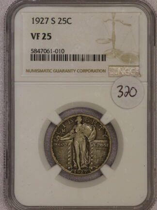 1927 S Standing Quarter VF25 NGC