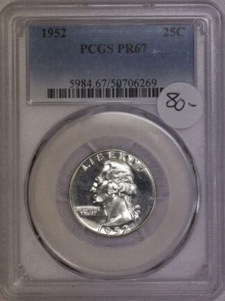 1952 Proof Washington Quarter PR66 PCGS (Copy)