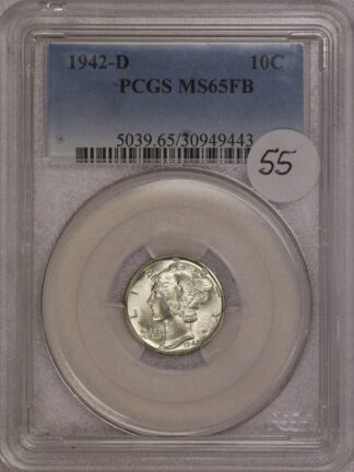 1942 D Mercury Dime PCGS MS65 FB