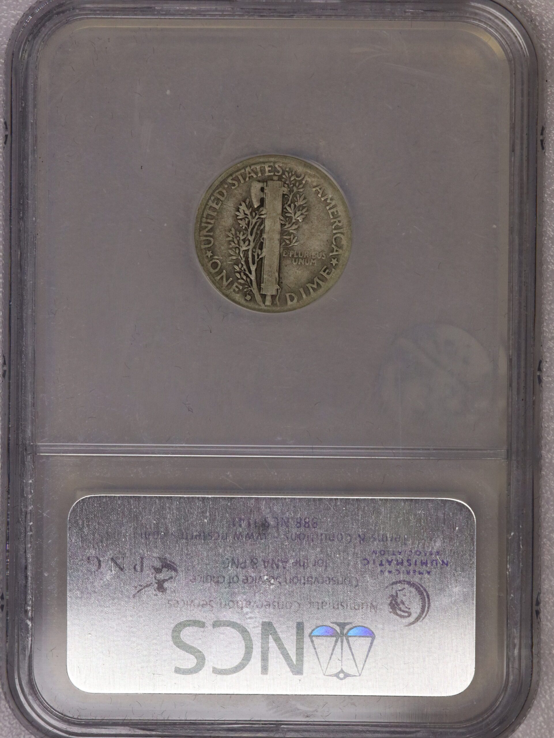 Auction - 1921 D Mercury Dime NCS VG Scratched - Image 2