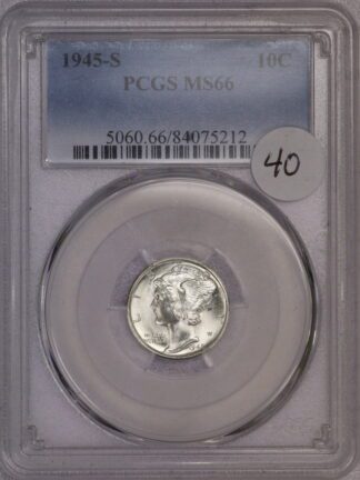 1945 S Mercury Dime PCGS MS66
