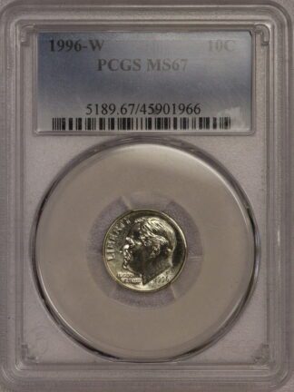 1996 W Roosevelt Dime MS67 PCGS (West Point)