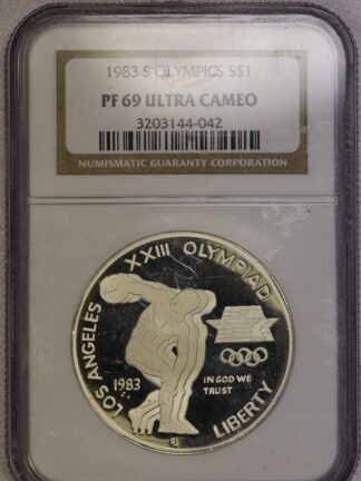 1983 S $1 Dollar 90% Silver US Commemorative Olympiad PF69 NGC