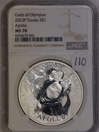 2023 Gods Of Olympus Tuvalu Apollo NGC MS70