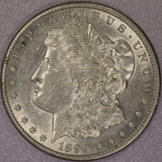 1890-CC Morgan Silver Dollar AU Cleaned