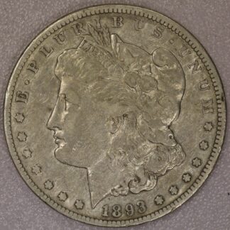 1893-CC Morgan Silver Dollar Very Fine Cleaned