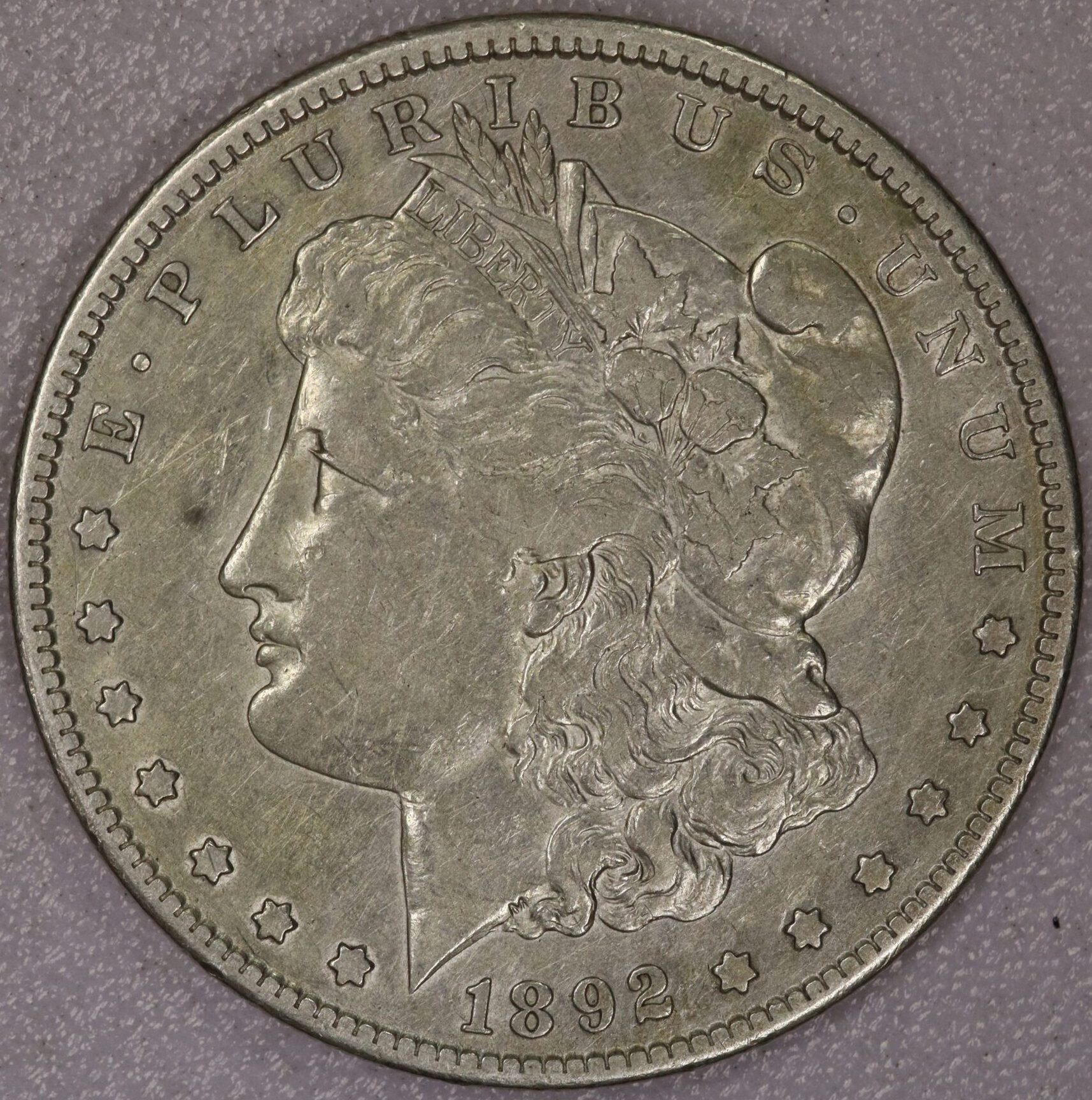 1892-S Morgan Silver Dollar Very Fine Cleaned