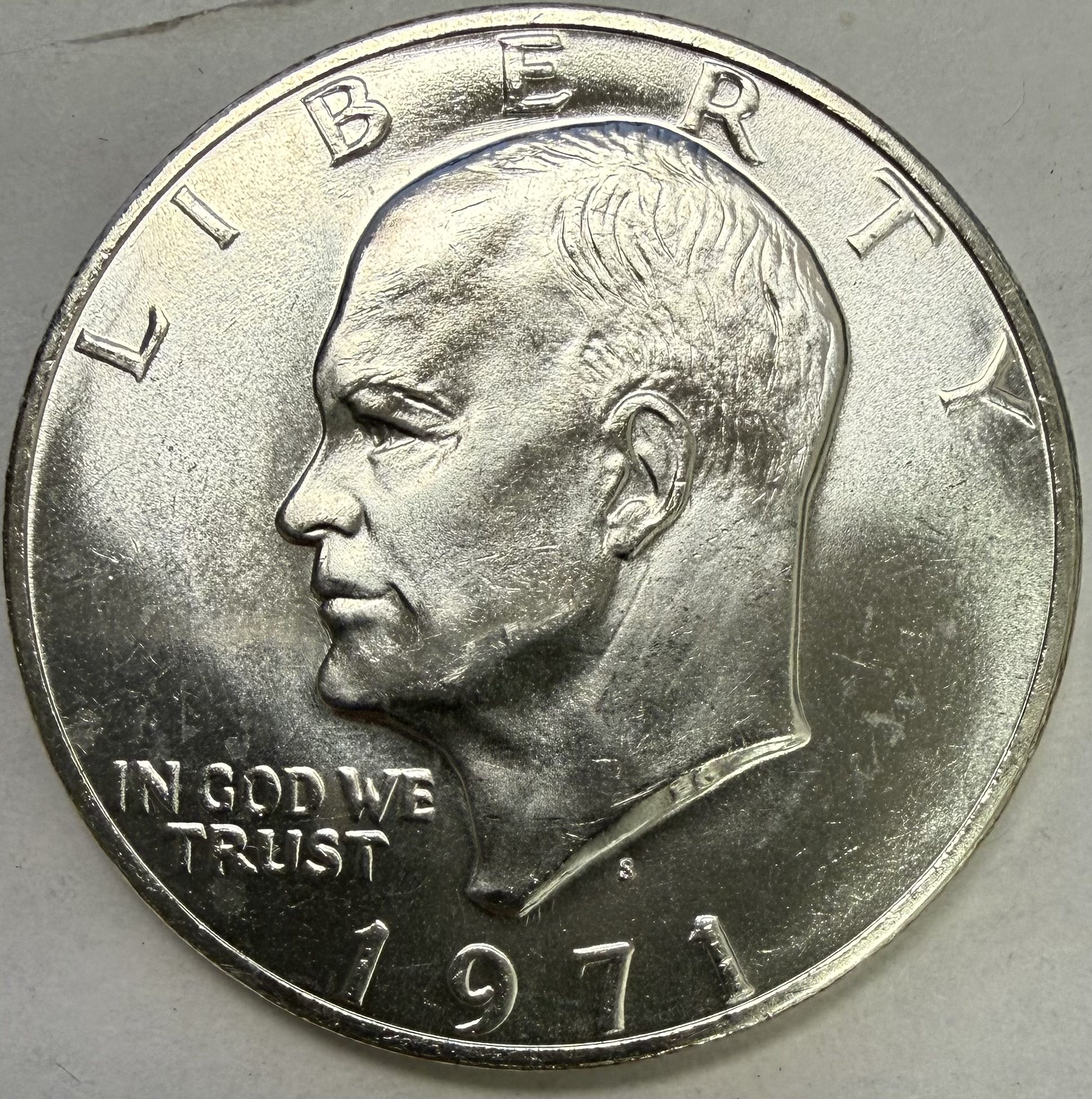 1971 S Eisenhower UNC 40% Silver Dollar *No Mint Packaging