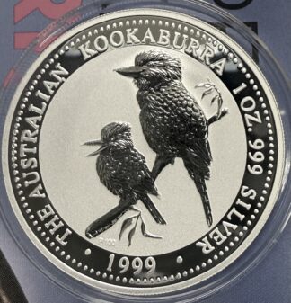 1999 Australian Kookaburra 1 oz Fine Silver