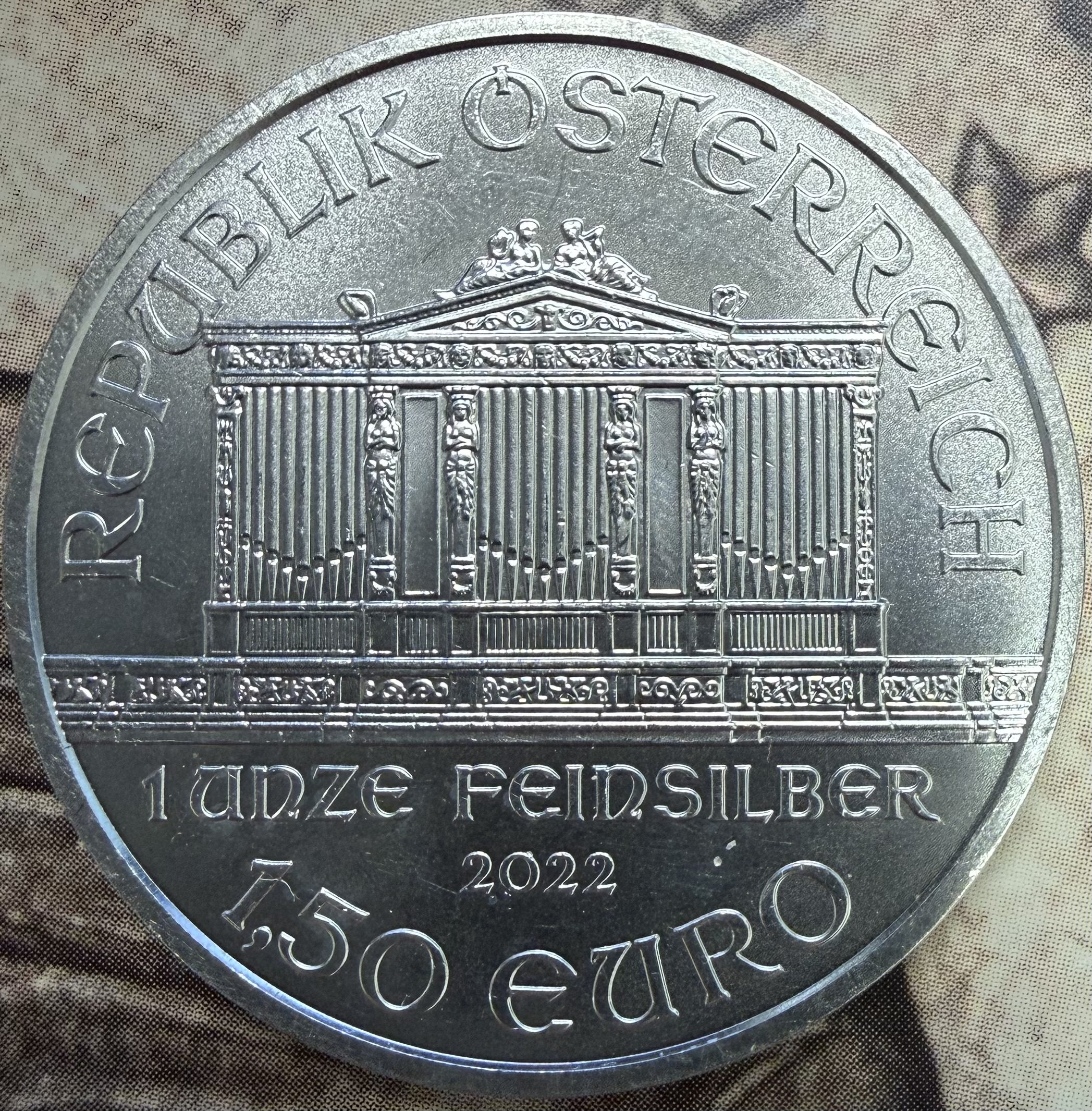 2022 Austria Philharmonic .999 One Troy Ounce Fine Silver