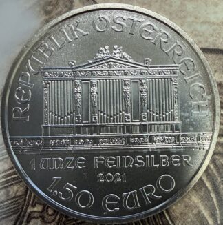 2021 Austria Philharmonic .999 One Troy Ounce Fine Silver