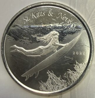 Auction - 2022 $2 Dollars Eastern Caribbean Central Bank .999 1 oz