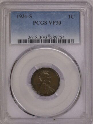 1931 S Lincoln Cent VF30 PCGS