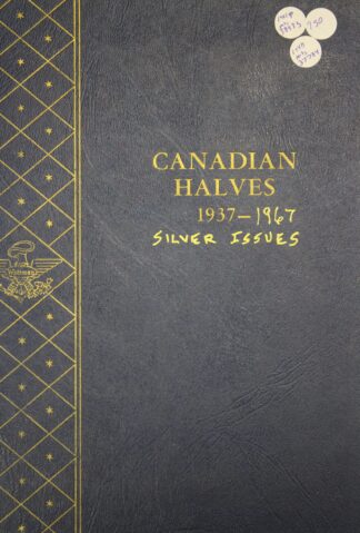 1937-1967 Canada Half Dollars Complete Collection Total of 38 Coins in a Whitman Bookshelf Album