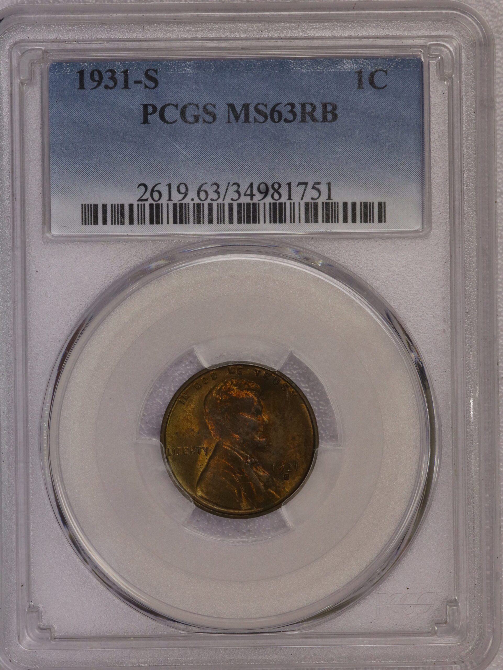 1931 S Lincoln Wheat Cent MS63 RB 34981751
