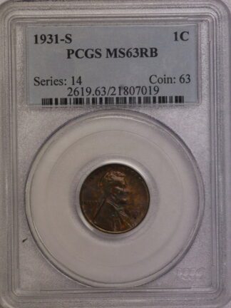 1931 S Lincoln Wheat Cent MS63 RB 21807019